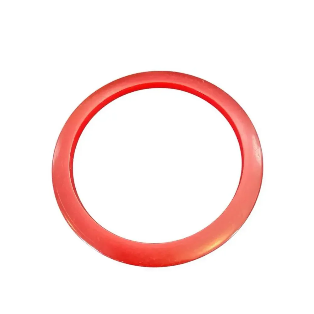 FOUR Vintage Bakelite Red Stackable Spacer Bangle Bracelets Cherry Red Art Deco - Picture 7 of 13